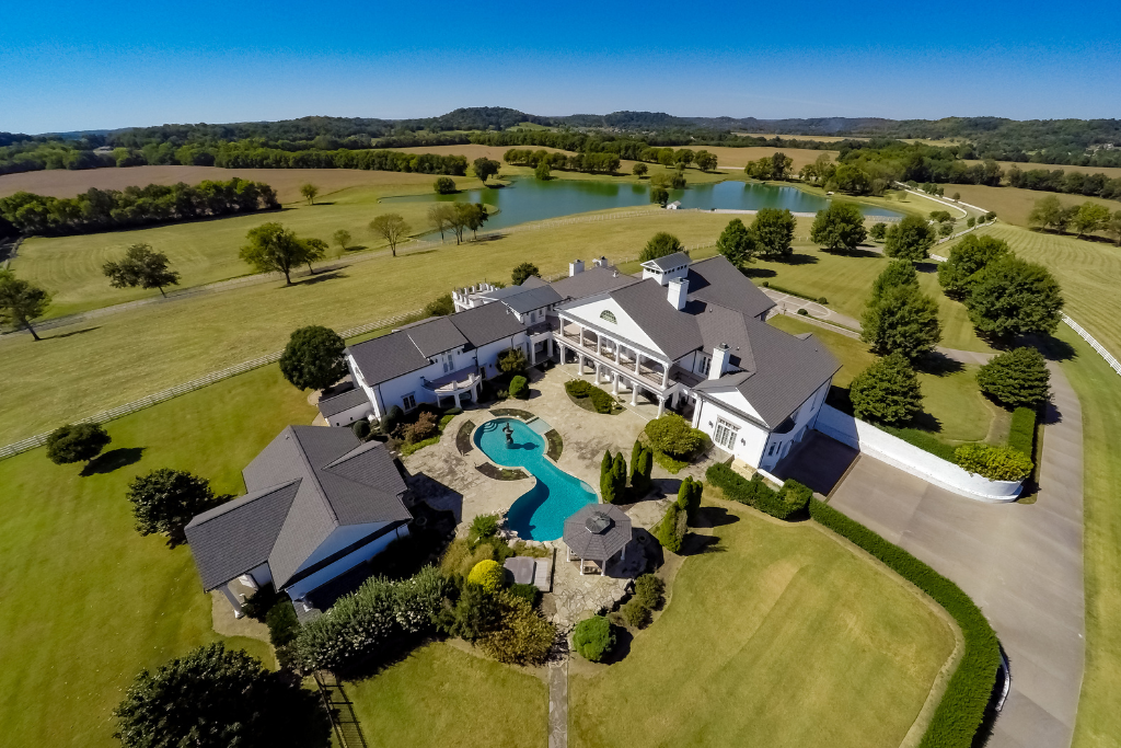 Drone taking photo of a property. 