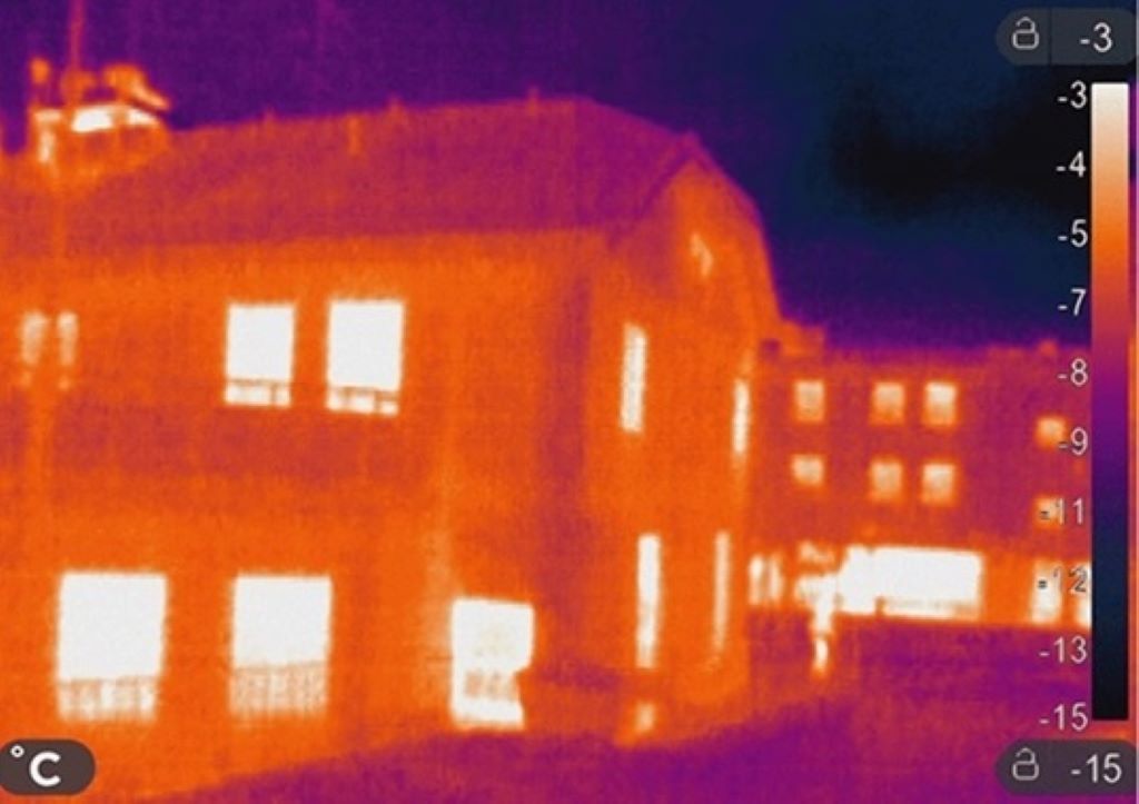 Aerial Thermal Image Of a House